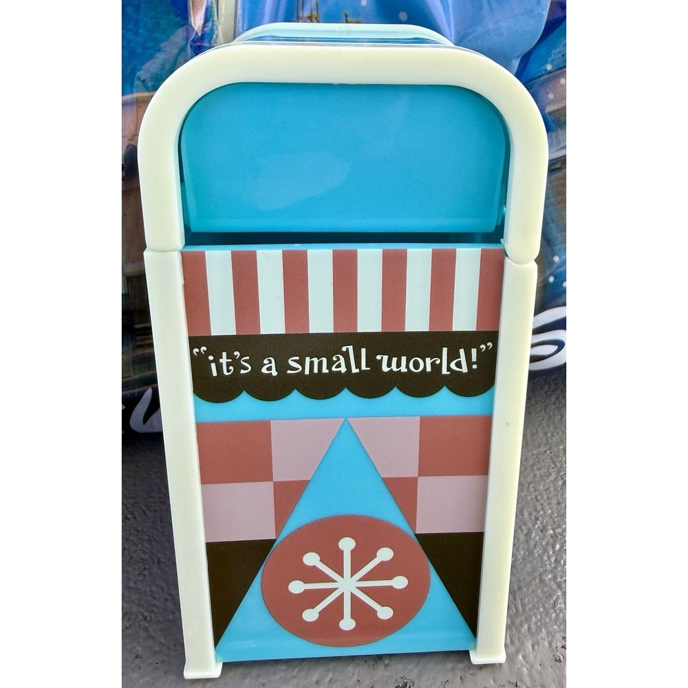 2026 Disney Parks It's A Small World Trash Can Metal Magic Kingdom